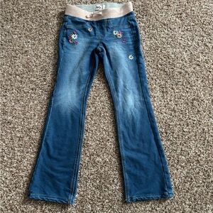 70s Style Embroidered Girl's Jeans